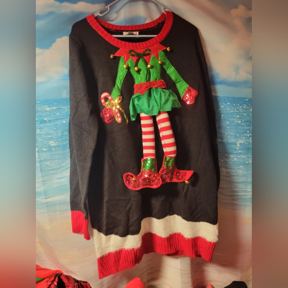 Kela NWOT‎ Christmas Elf Body Sweater Size XL Women's